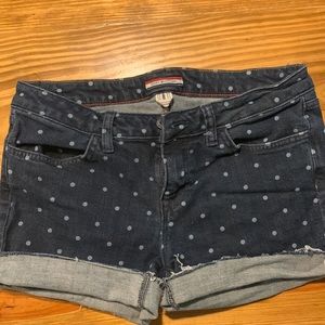 Tommy Hilfiger Polka Dot Jean Short Size 6